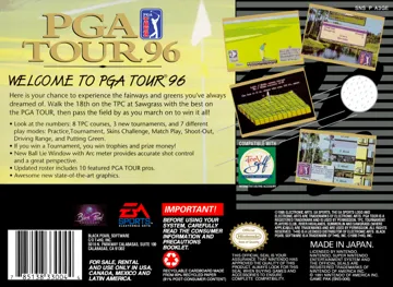 PGA Tour 96 (USA) (Rev 1) box cover back